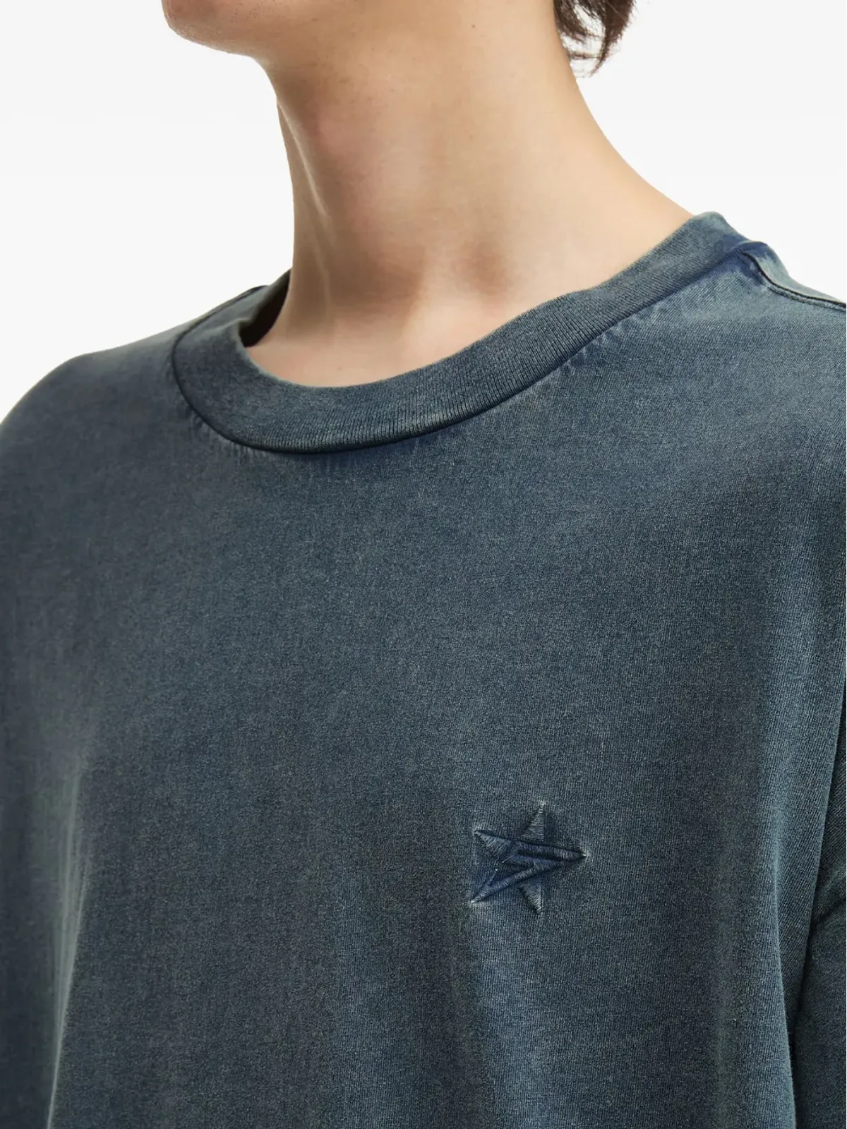 FIVE CM デニム袖のコットンTシャツ - 画像5