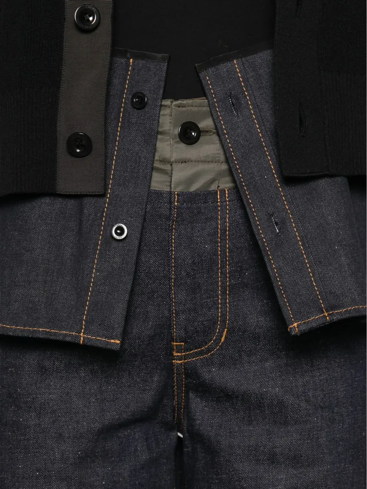 sacai パネルドコットンジーンズ - 画像5
