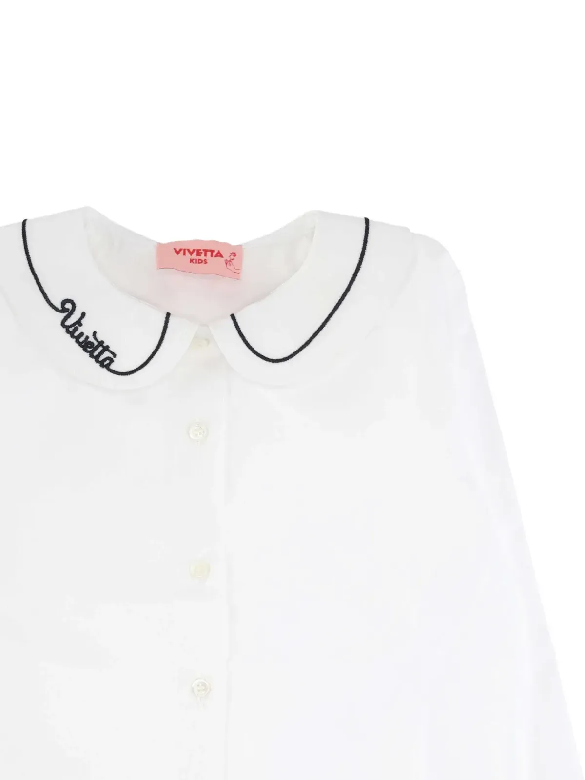 Vivetta Kids 刺繍襟シャツ - 画像2