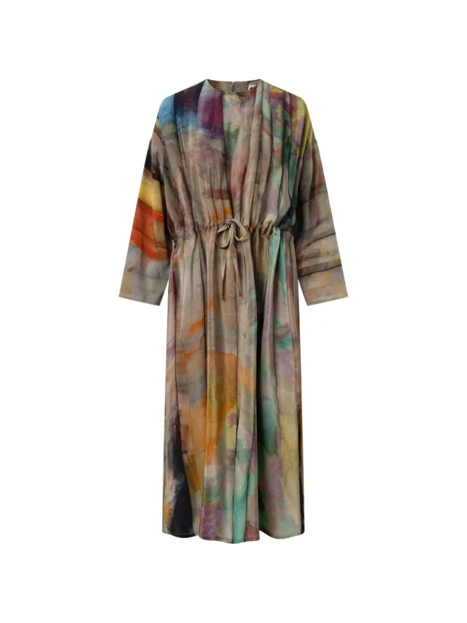 Anntian Anntian プリントタイベルト付きドレスの商品画像