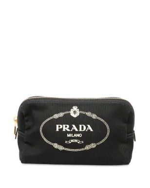 Prada ビンテージ Canapa ロゴ ポーチ ブラック - サムネイル1