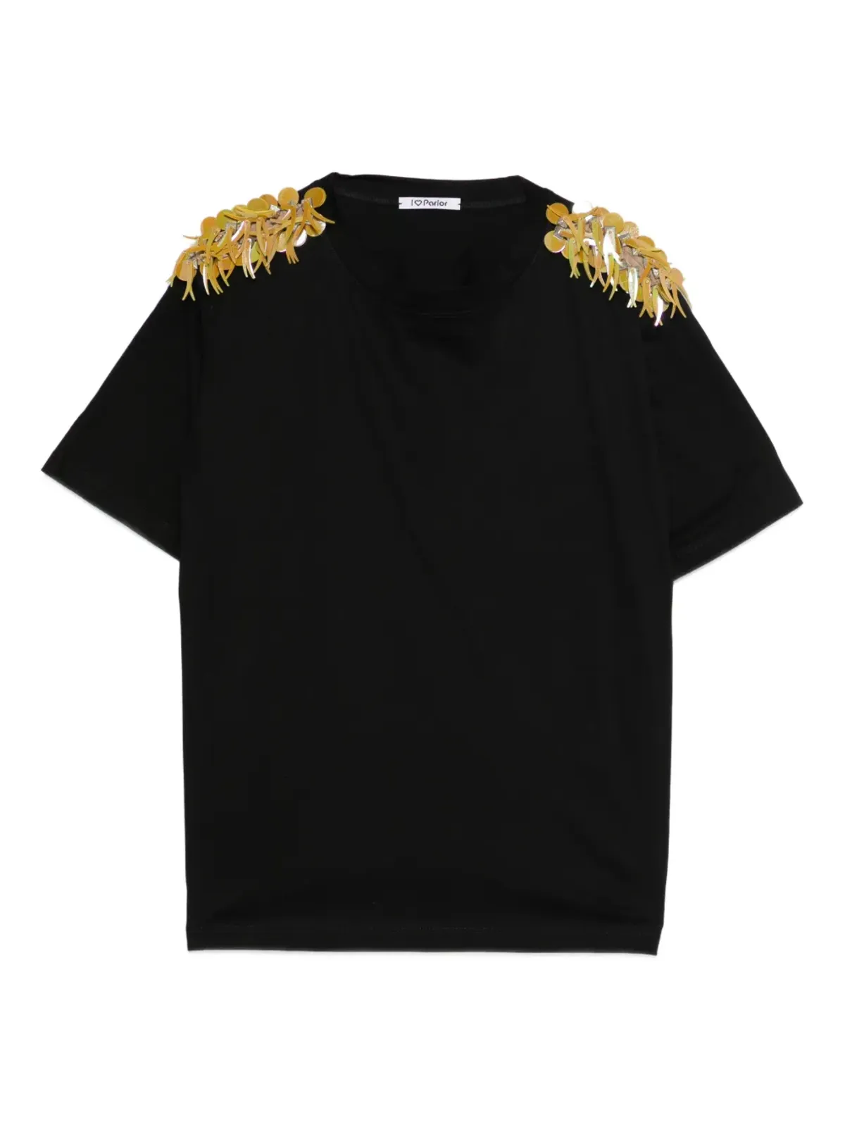 Parlor スパンコールアップリケTシャツ - 画像1