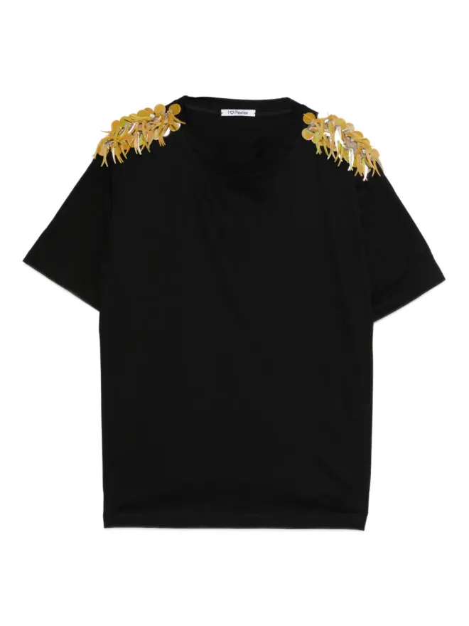 Parlor Parlor スパンコールアップリケTシャツの商品画像
