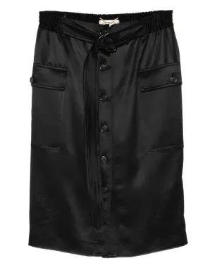 Saint Laurent ボタン留めベルト付きミニスカート - サムネイル1