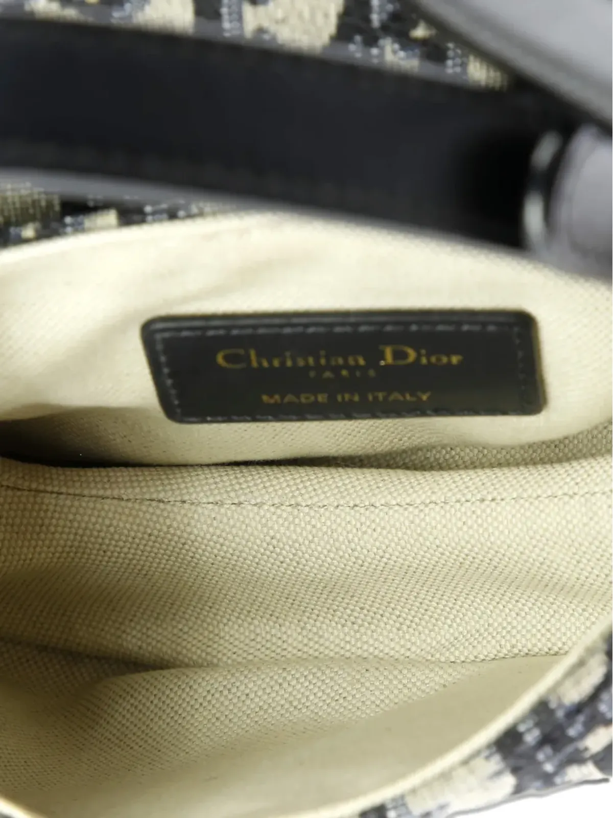 Christian Dior ビンテージ サドルハンドバッグ（ストラップ付き・オブリークキャンバス・ミニショルダーバッグ）- ブルー - 画像5