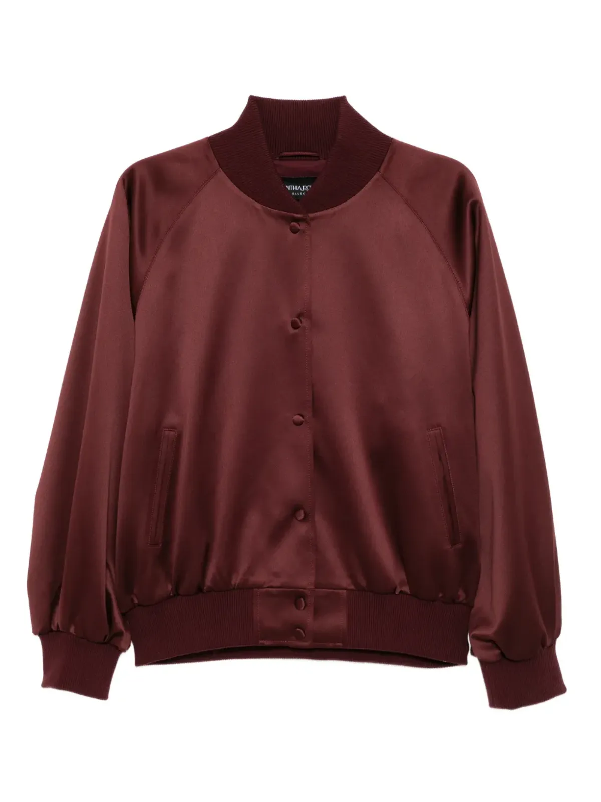 Cynthia Rowley サテンボンバー ジャケット - レッド - 画像1