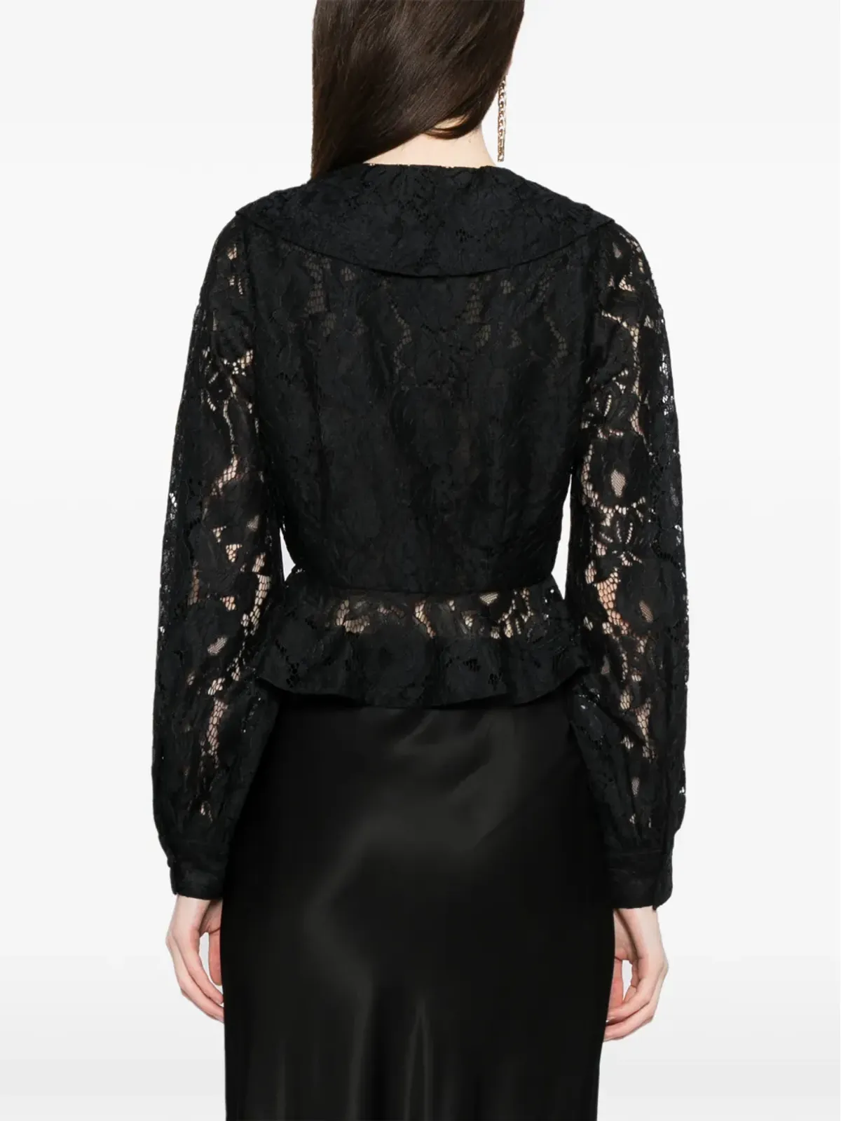 Cynthia Rowley Vネック レース ブラウス - 画像4