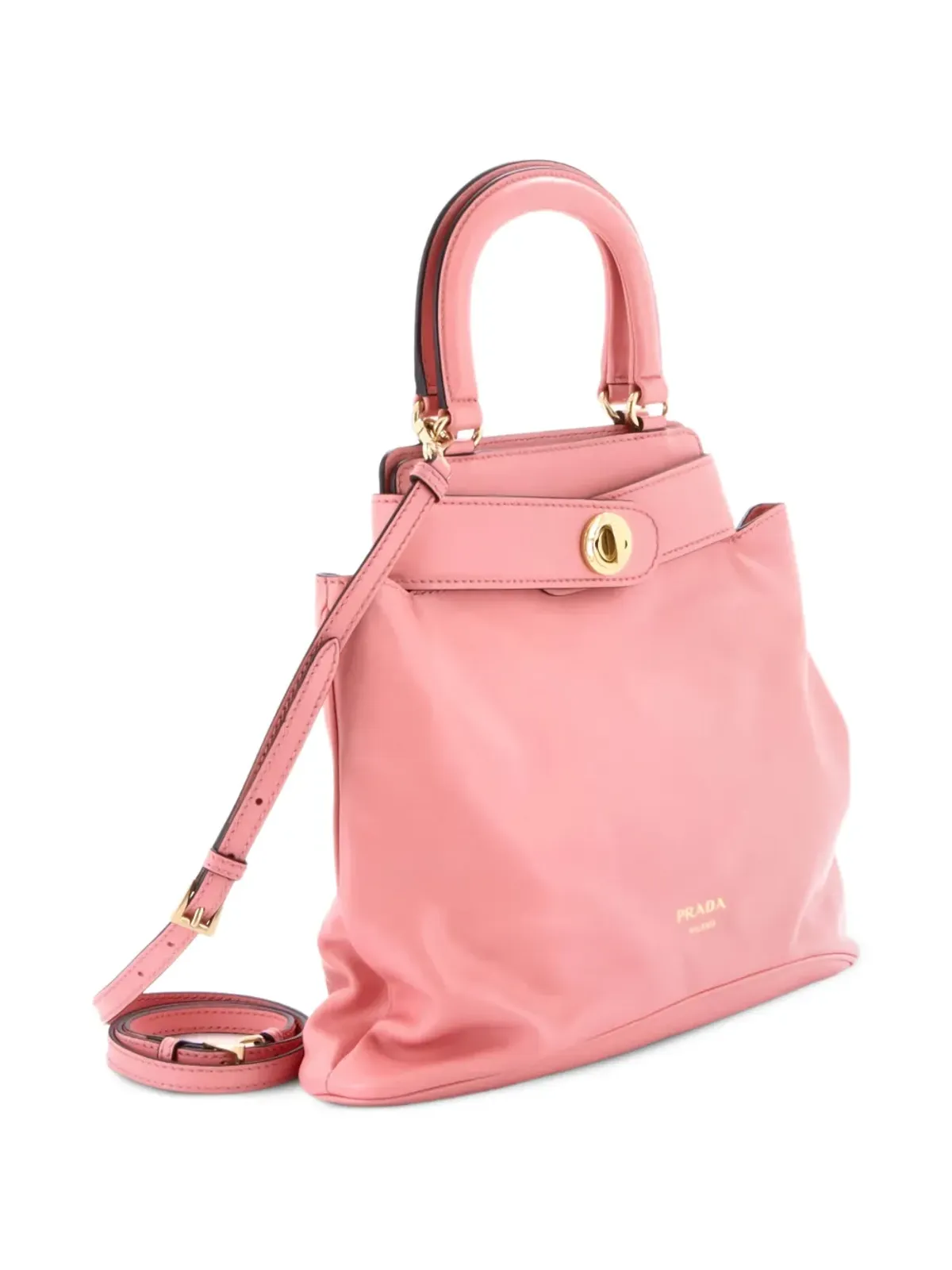 Prada ビンテージ Carey Leather Medium トートバッグ ピンク - 画像3