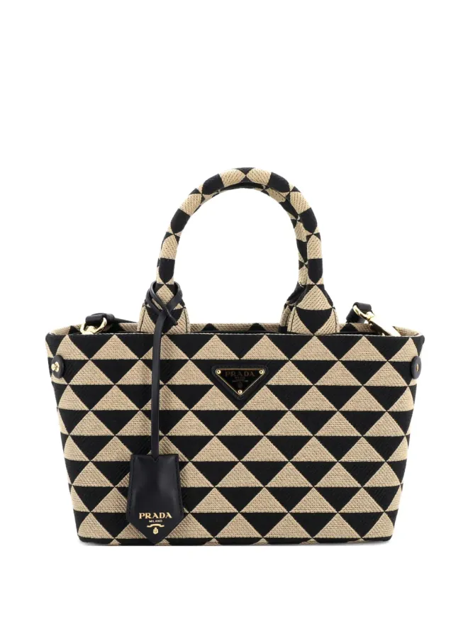 Prada Pre-Owned Prada ビンテージ Symbole Jacquard ミニトートバッグ - ブラックの商品画像