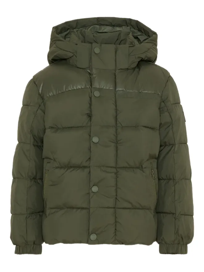 Tommy Hilfiger Junior Tommy Hilfiger Junior ボタン留めフード付きジャケットの商品画像