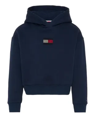 Tommy Hilfiger Junior エンブリッシュドロゴ入りフード付きパーカー - サムネイル1
