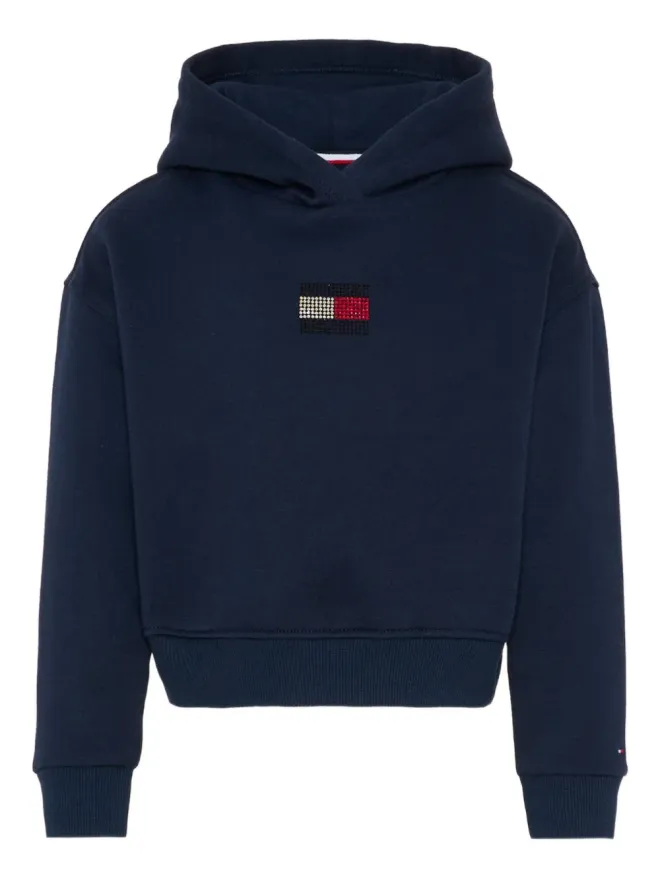 Tommy Hilfiger Junior Tommy Hilfiger Junior エンブリッシュドロゴ入りフード付きパーカーの商品画像