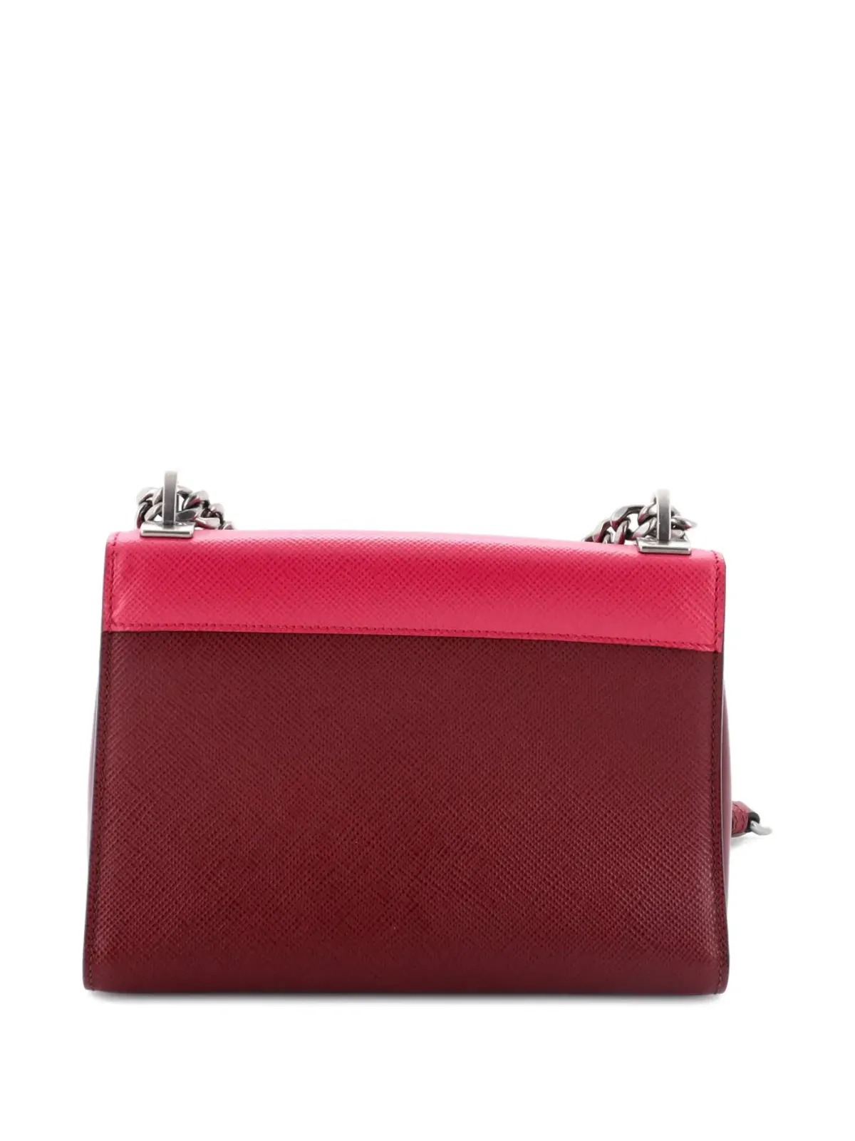 Prada ビンテージ ロボットパッチ エンベロープフラップ チェーン サフィアノレザー スモールショルダーバッグ - 画像2