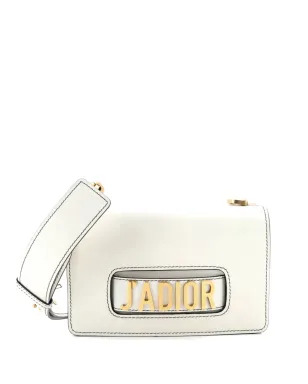 Christian Dior ビンテージ J'Adior フラップバッグ レザー ストラップ付き ミディアム ショルダーバッグ - ホワイト - サムネイル1
