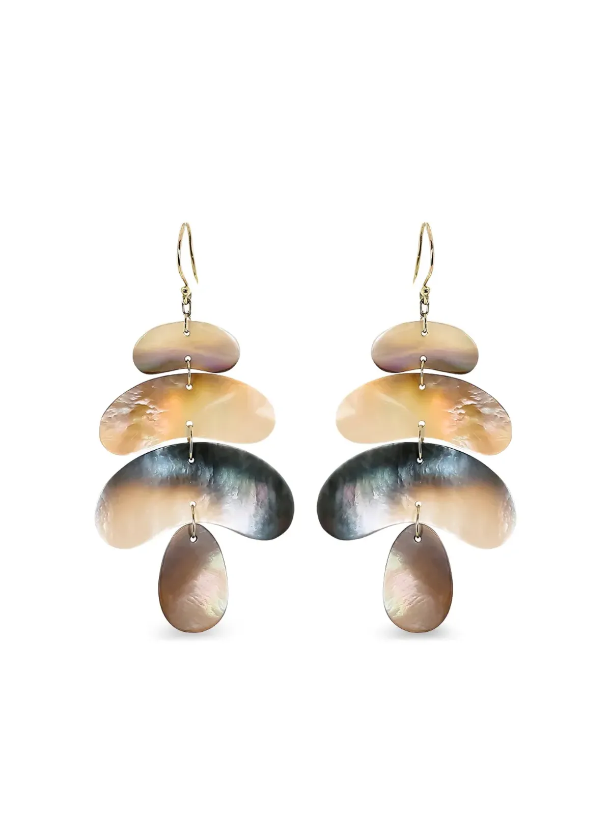 Ten Thousand Things 18K イエローゴールド Totem パール フラット イヤリング - 画像1