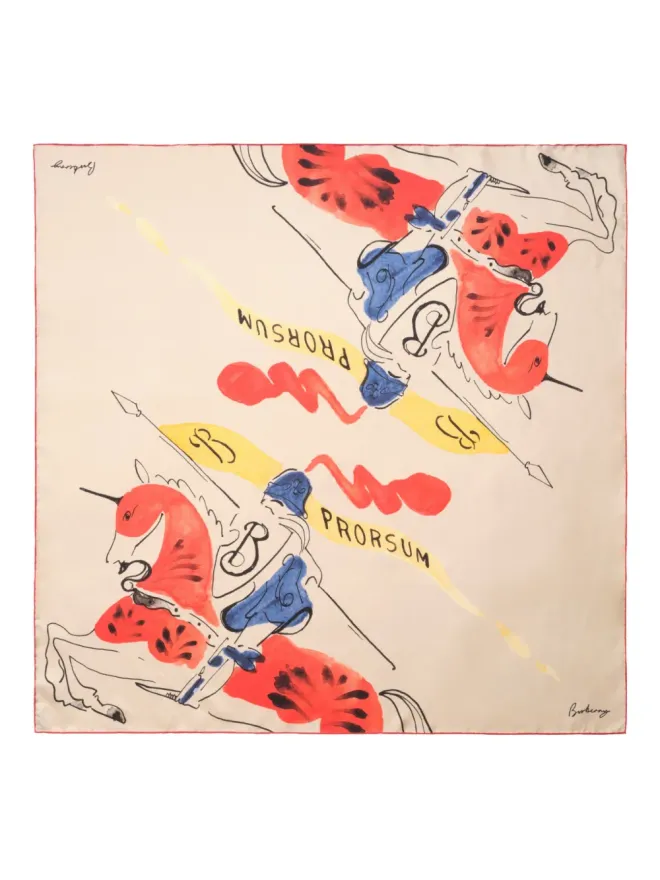 Burberry Burberry エクエストリアンナイト シルクスカーフの商品画像