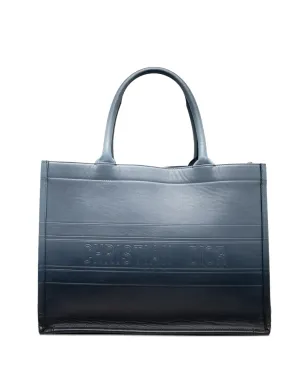 Christian Dior ビンテージ 2021年 ミディアム オンブレ エンボスド レザー ブックトートバッグ ブルー - サムネイル1