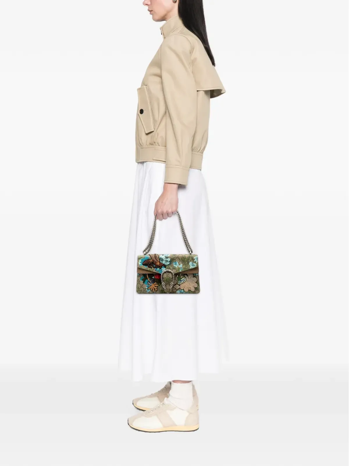Gucci ビンテージ 2016-2025 GG Supreme Blooms and Bee Dionysus ショルダーバッグ - ブラウン - 画像2