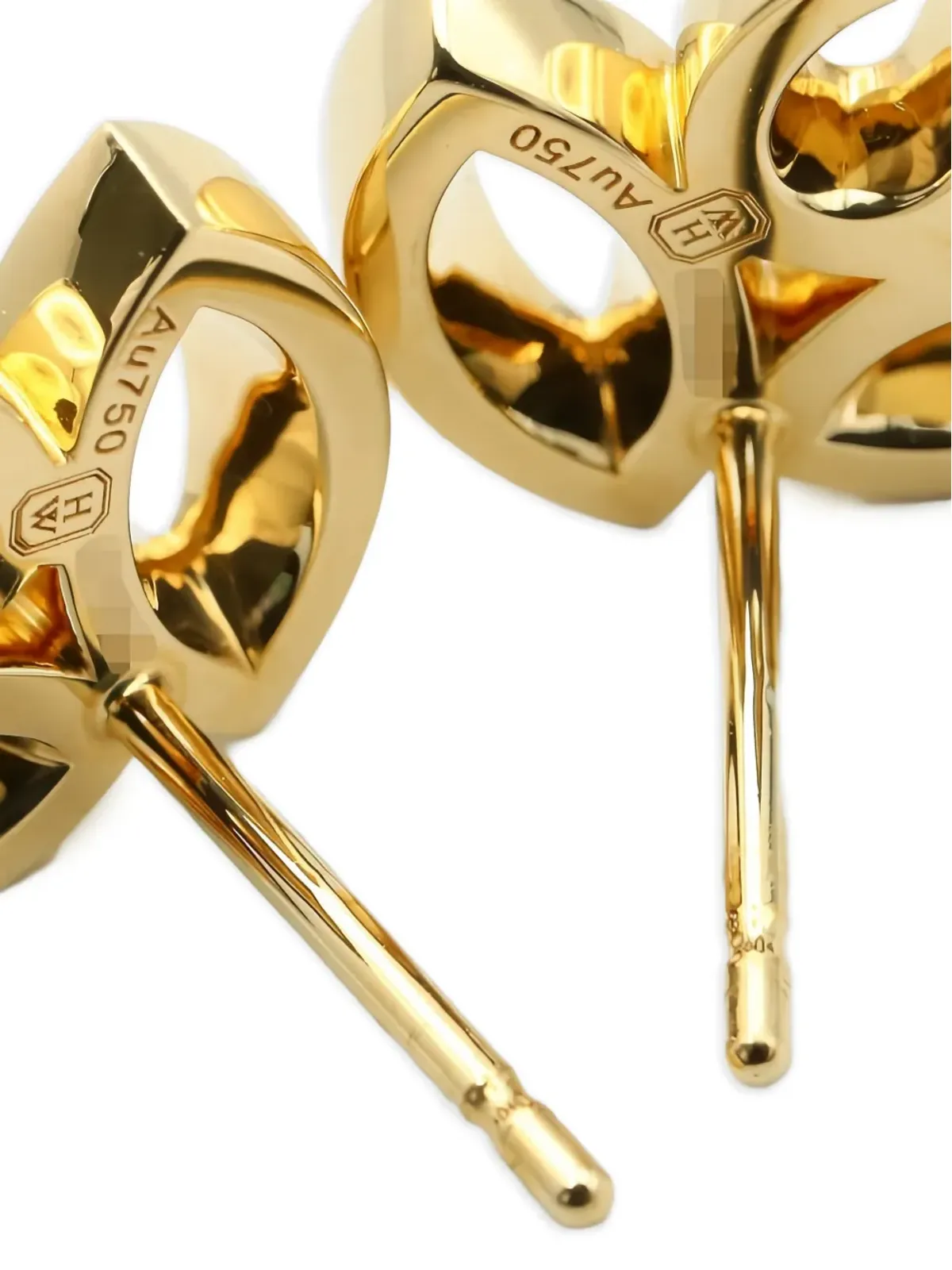 Harry Winston 2010s 18K yellow gold diamond lily cluster mini earrings - 画像3