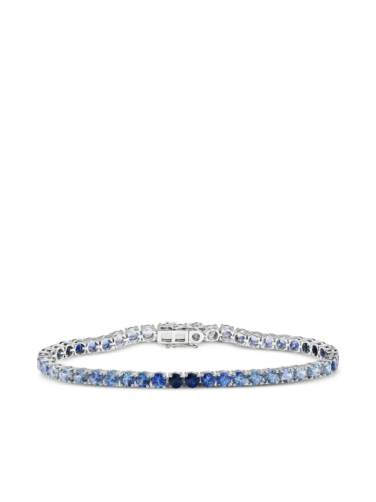 Ruchi New York 18Kホワイトゴールド サファイア オンブレ テニスブレスレット - シルバー - 画像1