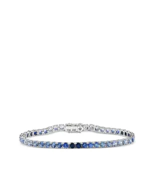 Ruchi New York 18Kホワイトゴールド サファイア オンブレ テニスブレスレット - シルバー - サムネイル1