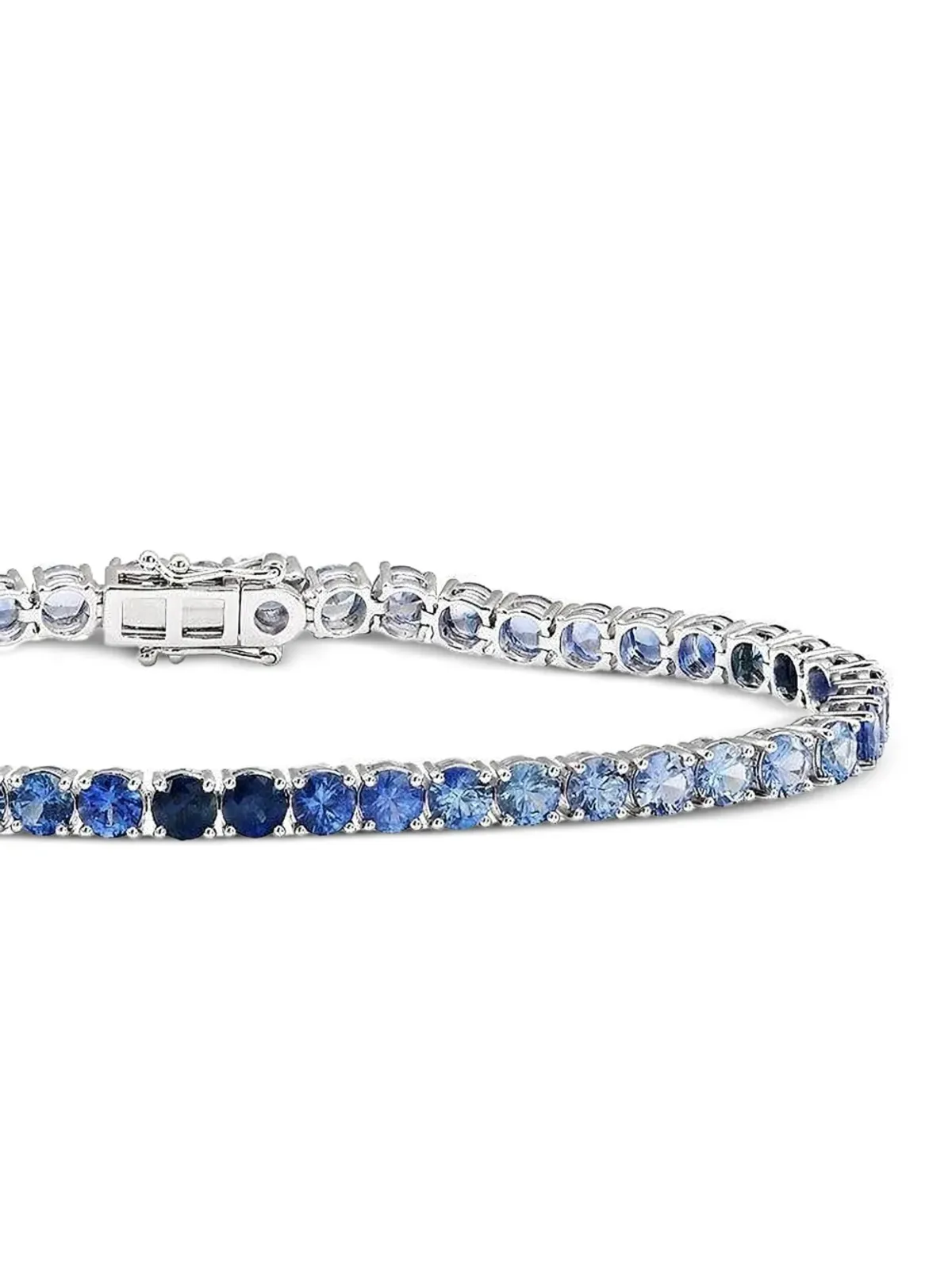 Ruchi New York 18Kホワイトゴールド サファイア オンブレ テニスブレスレット - シルバー - 画像2