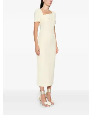 Roland Mouret スクエアネック ツイスト マキシドレス - イエロー - サムネイル3