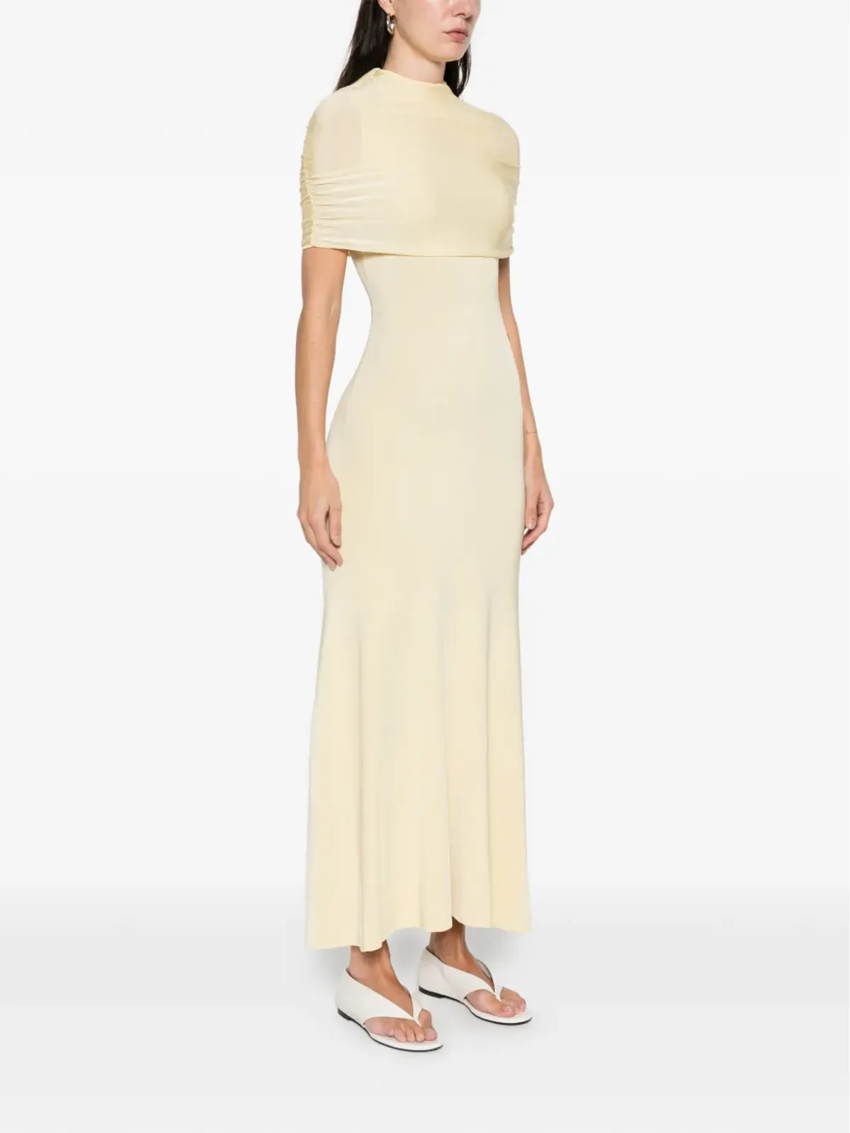 Roland Mouret カットアウト ミディドレス - イエロー - 画像3