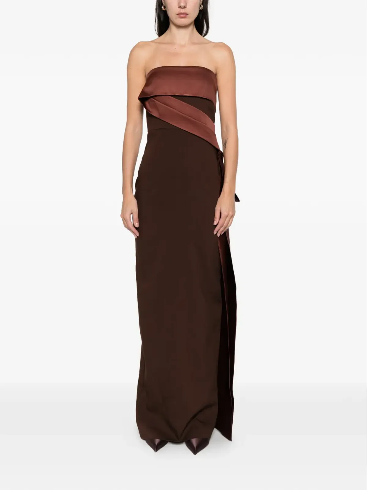 Roland Mouret ストラップレス・タイディテール・マキシドレス - 画像3