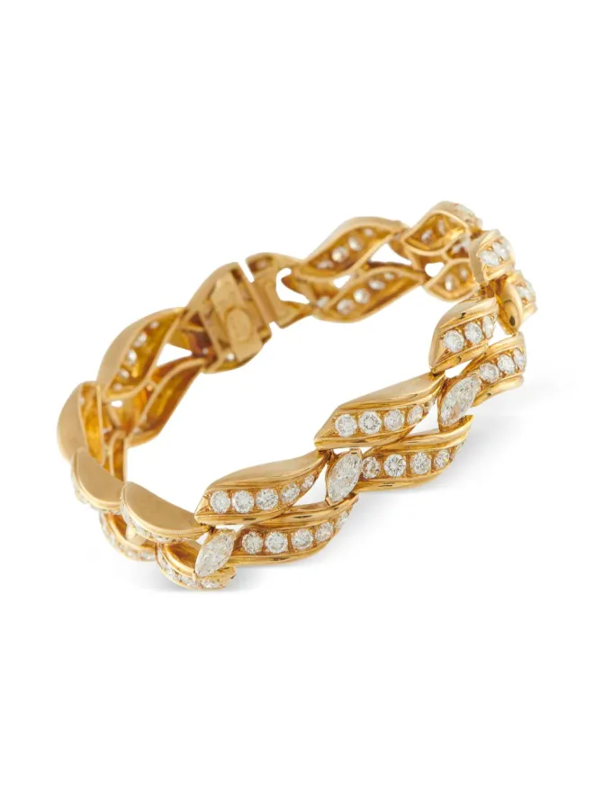 Chaumet Chaumet 18Kイエローゴールド ウェーブリンク ダイヤモンド ブレスレットの商品画像