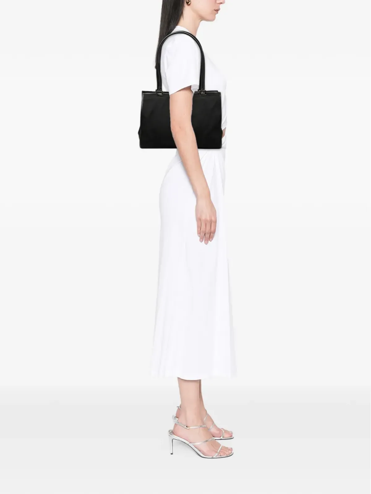 Gucci ビンテージ ナイロン ジャッキー トートバッグ ブラック - 画像2