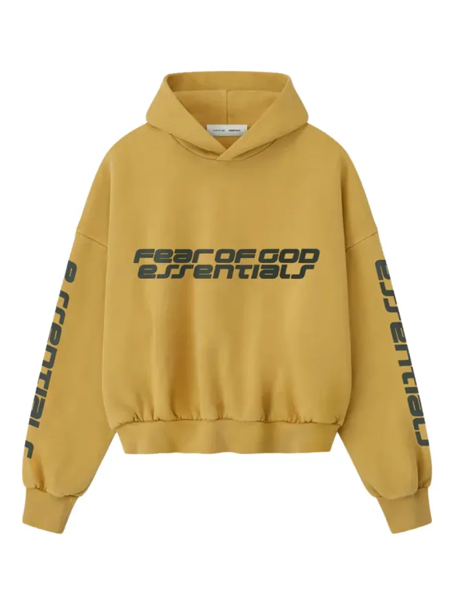 Fear of God ESSENTIALS FEAR OF GOD ESSENTIALS プリント入りフリースフーディー - イエローの商品画像