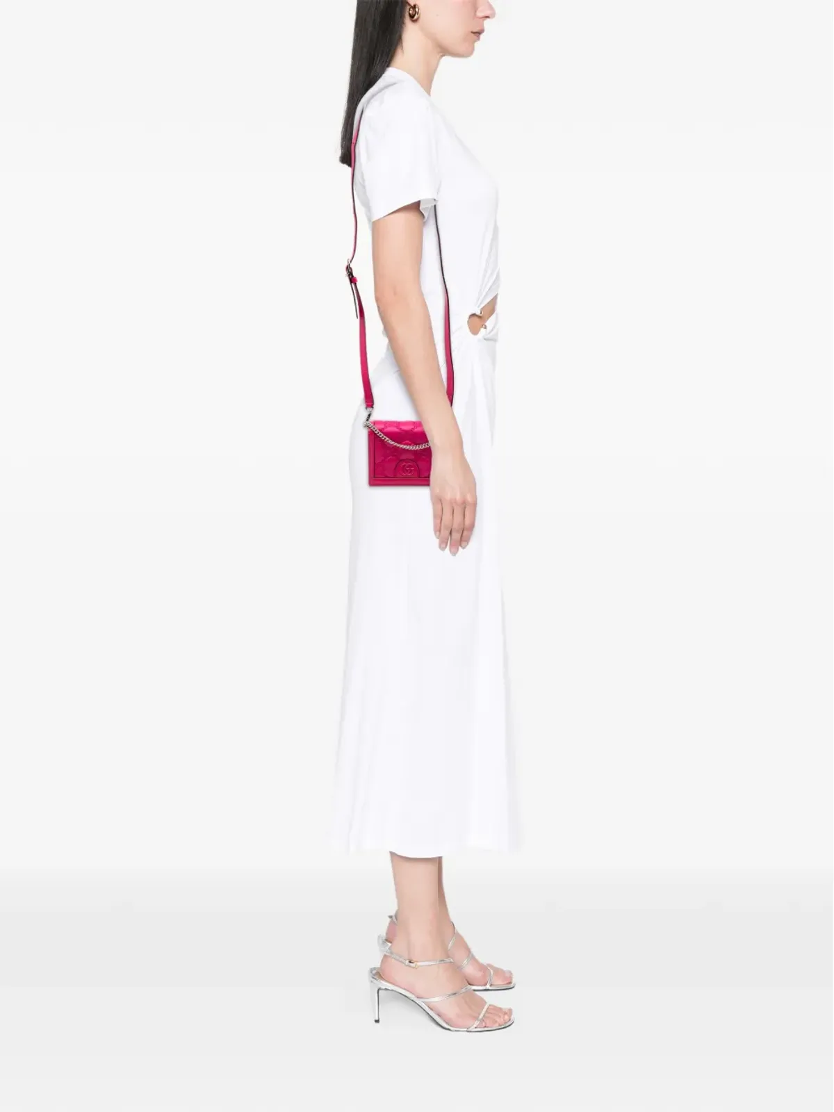 Gucci ビンテージ 2000-2015 ミニGGエンボスレザー サッチェル - ピンク - 画像2