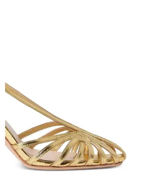 Loeffler Randall アレクサンドラ ストラップサンダル（ゴールド） - サムネイル2