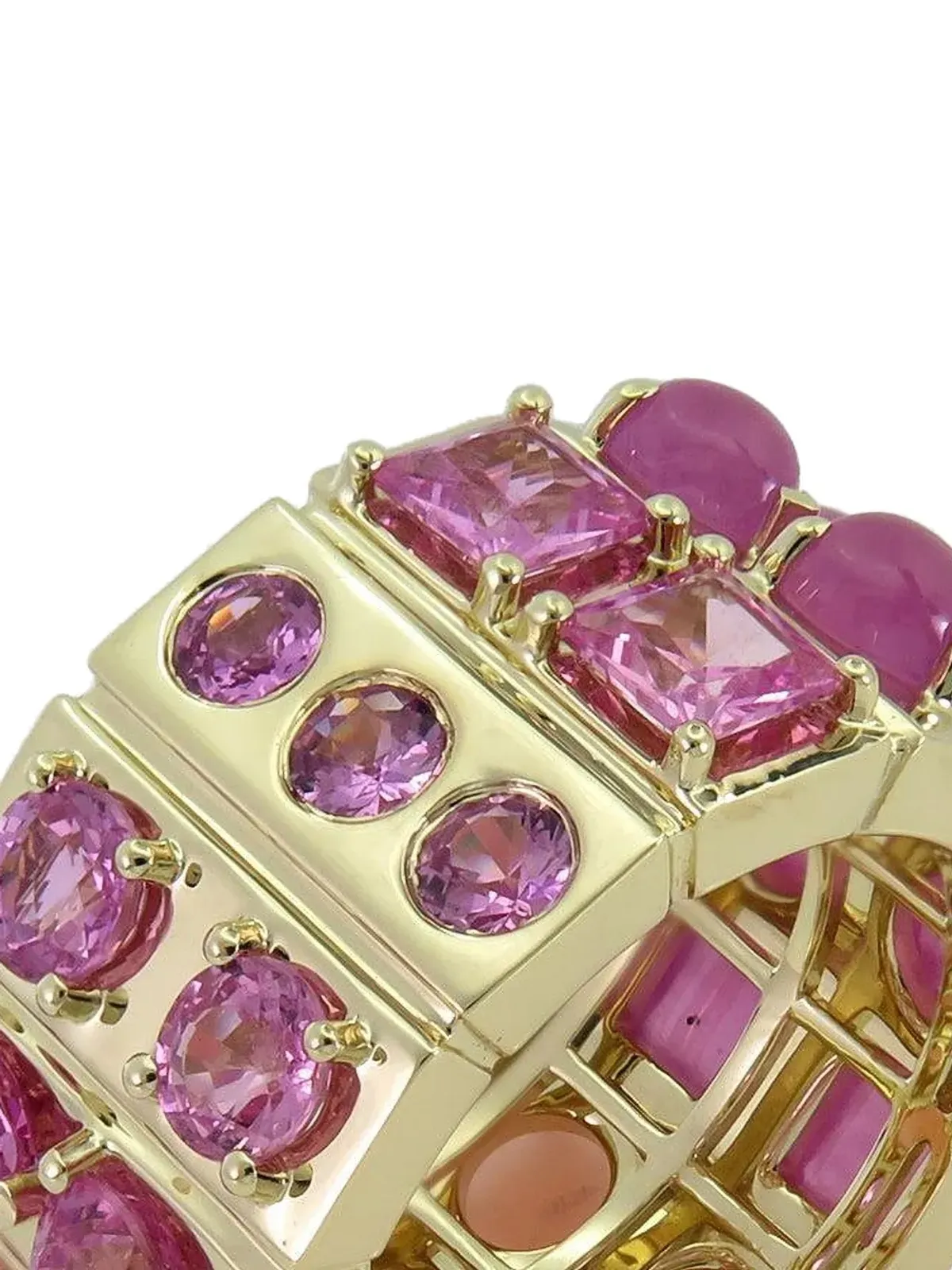 Type Jewelry 14Kイエローゴールド スピン・サファイア シガーバンドリング - 画像2