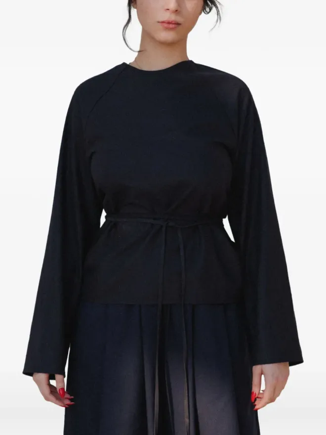 Baserange Baserange Apron silk maxi dress - Blackの商品画像