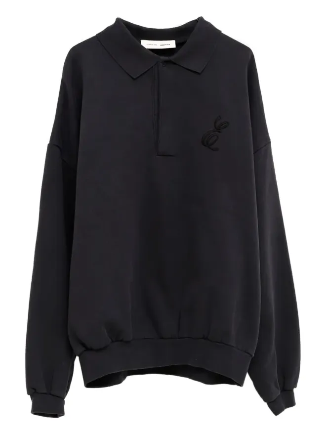 Fear of God ESSENTIALS FEAR OF GOD ESSENTIALS 刺繍ロゴ ポロシャツ - ブラックの商品画像