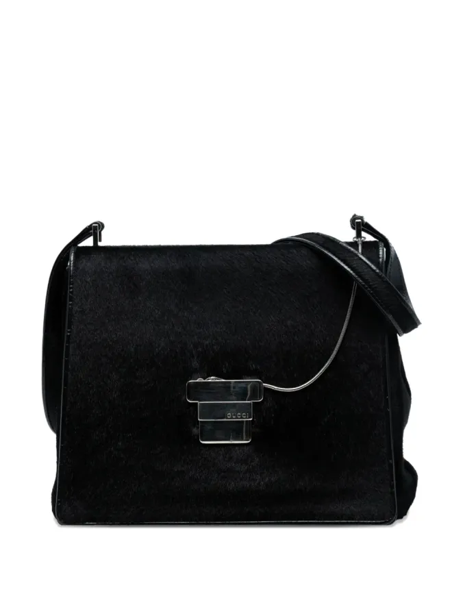 Gucci Pre-Owned Gucci ビンテージ 20th Century Pony Hair ショルダーバッグ - ブラックの商品画像