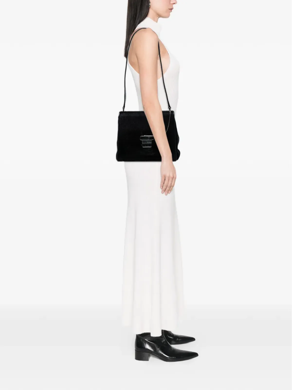 Gucci ビンテージ 20th Century Pony Hair ショルダーバッグ - ブラック - 画像2