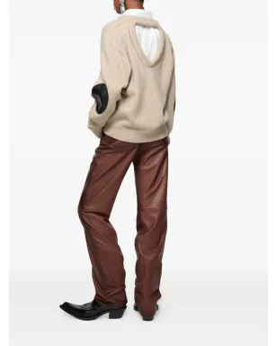 Acne Studios 肘パッチVネックセーター - サムネイル3