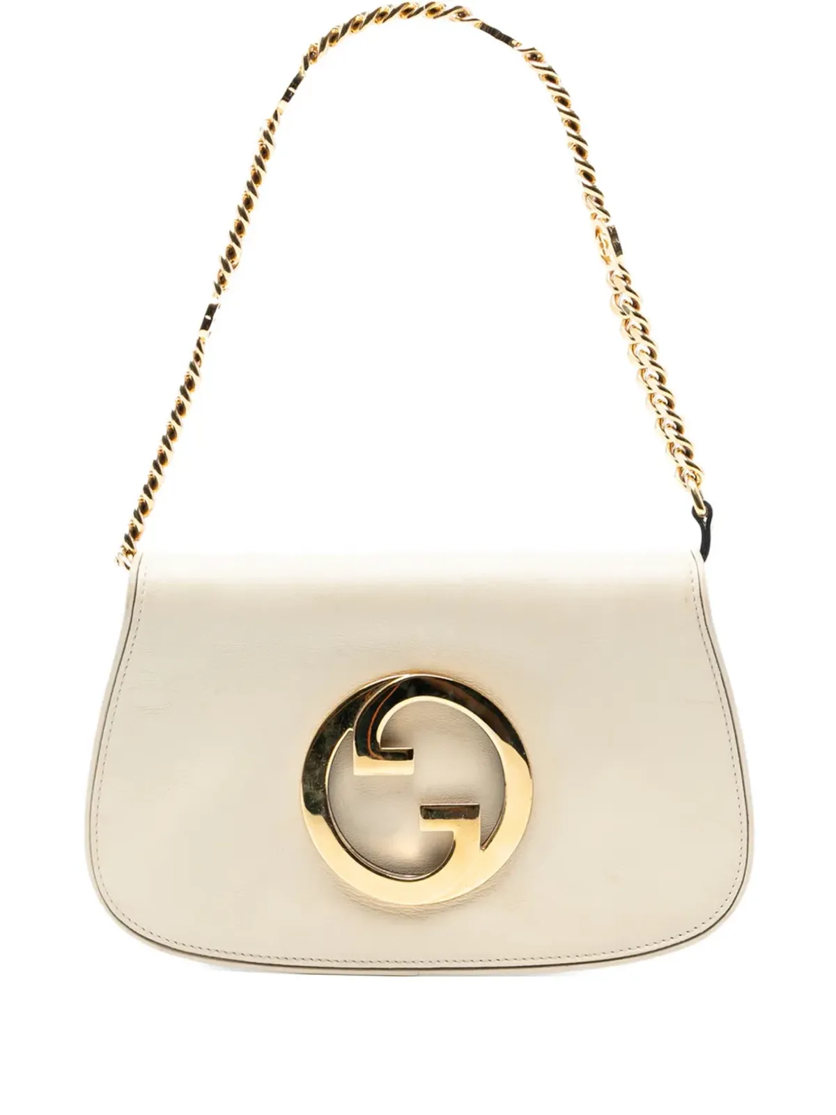 Gucci ビンテージ 2016-2025 カーフレザー ブロンディー チェーン サッチェル ホワイト - 画像1