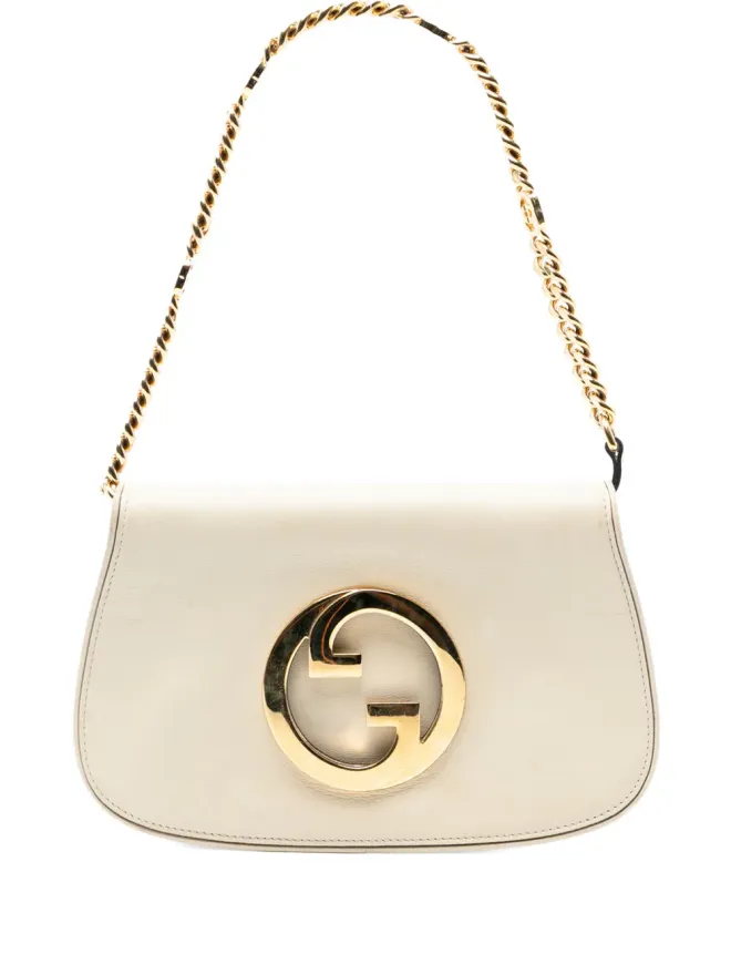 Gucci Pre-Owned Gucci ビンテージ 2016-2025 カーフレザー ブロンディー チェーン サッチェル ホワイトの商品画像