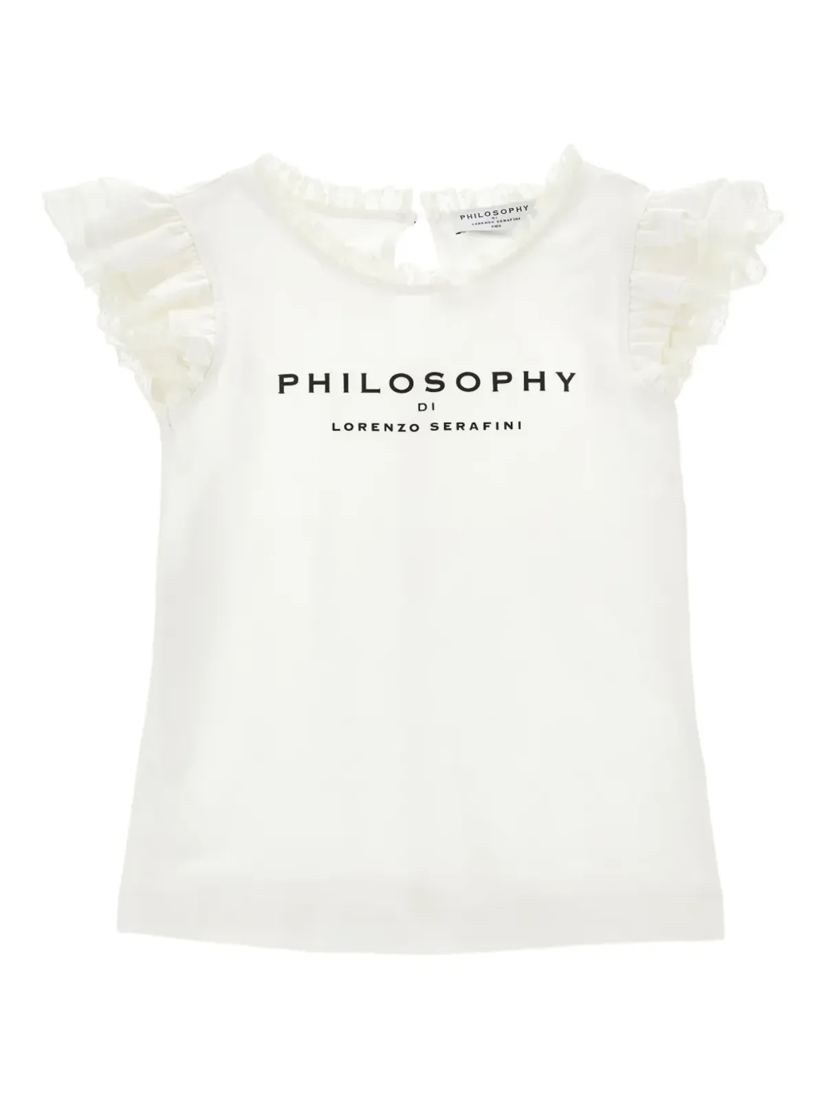 Philosophy Di Lorenzo Serafini Kids フリルレース付きTシャツ - 画像1