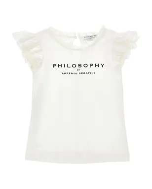 Philosophy Di Lorenzo Serafini Kids フリルレース付きTシャツ - サムネイル1