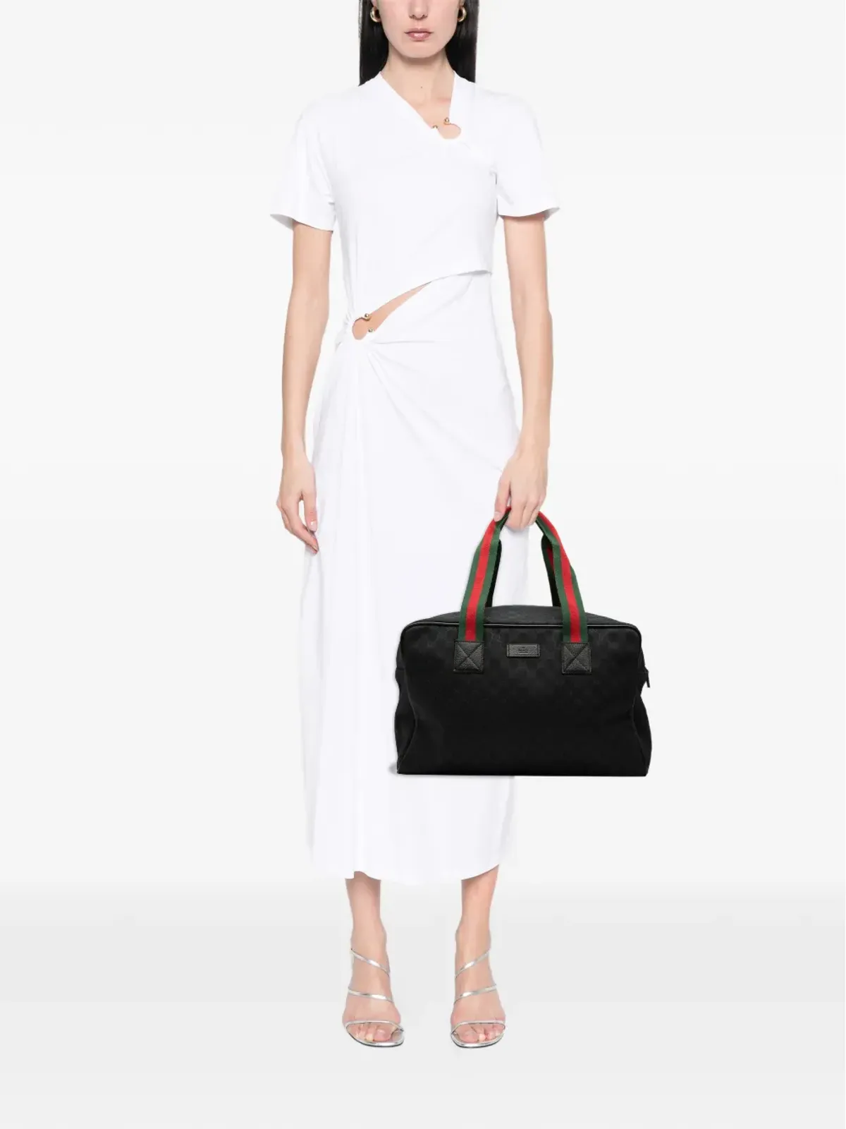 Gucci ビンテージ 2000-2015 GGキャンバス ウェブ トラベルバッグ - ブラック - 画像2