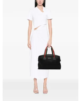 Gucci ビンテージ 2000-2015 GGキャンバス ウェブ トラベルバッグ - ブラック - サムネイル2