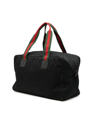 Gucci ビンテージ 2000-2015 GGキャンバス ウェブ トラベルバッグ - ブラック - サムネイル3
