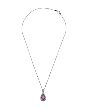 Jewels Aficionado ダイヤモンドとサファイアのハロー ペンダントネックレス - サムネイル1