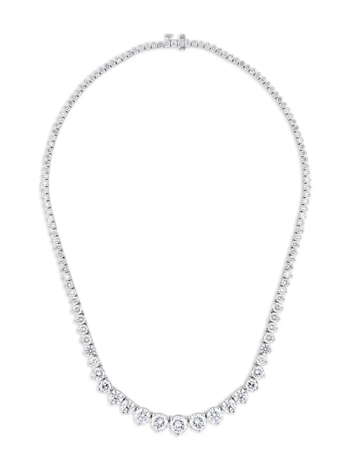 Jewels Aficionado リビエラ ダイヤモンド テニスネックレス - シルバー - 画像1