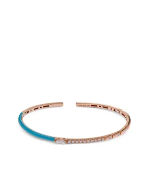 Jewels Aficionado 18Kローズゴールド ダイヤモンド バングル ブレスレット - サムネイル1